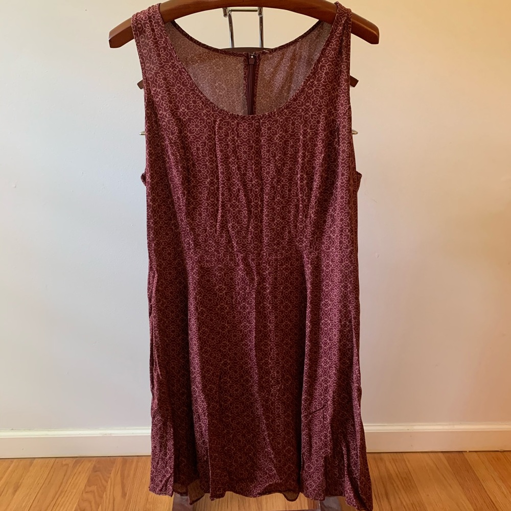 Maroon and White Sun Dress